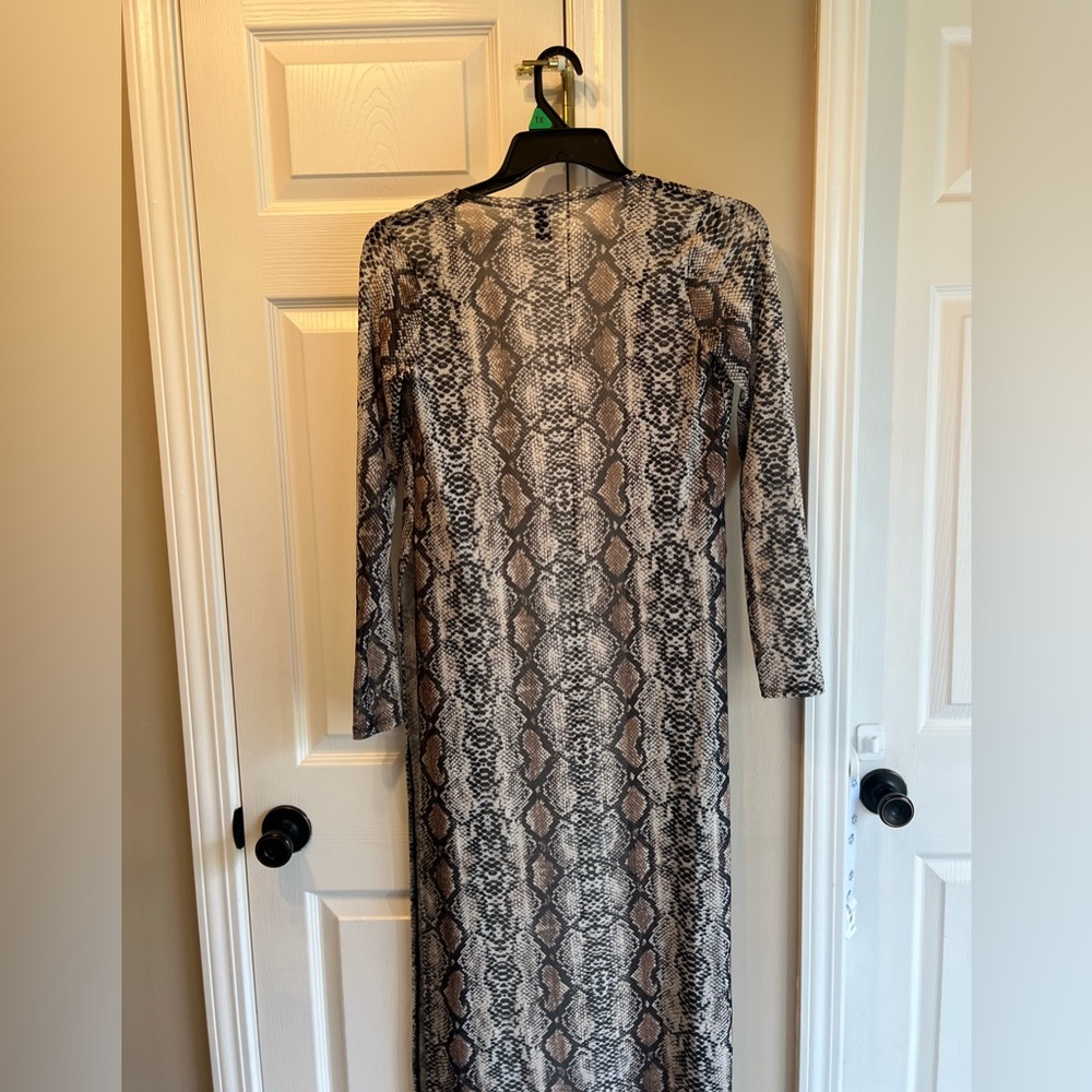 Women’s Sultry Slither Mesh Snake Print Duster size S - Picture 4 of 7